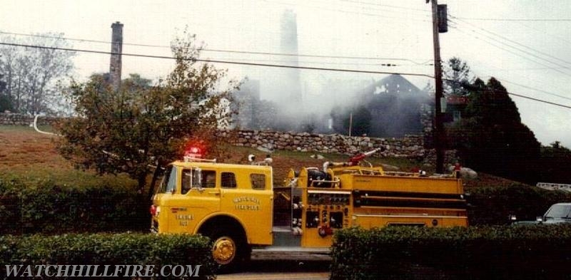 Engine 103 operates at a fire